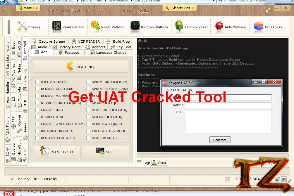 FRP cracked tool